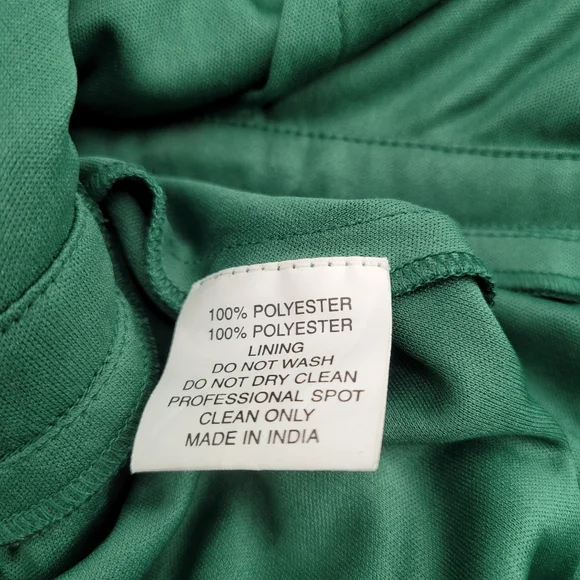 Mac Duggal Green Embellished V Neck 3/4 Sleeve A Line Gown - Picture 11 of 15